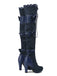 Vintage Bow Lace-Up High Heel Long Boots