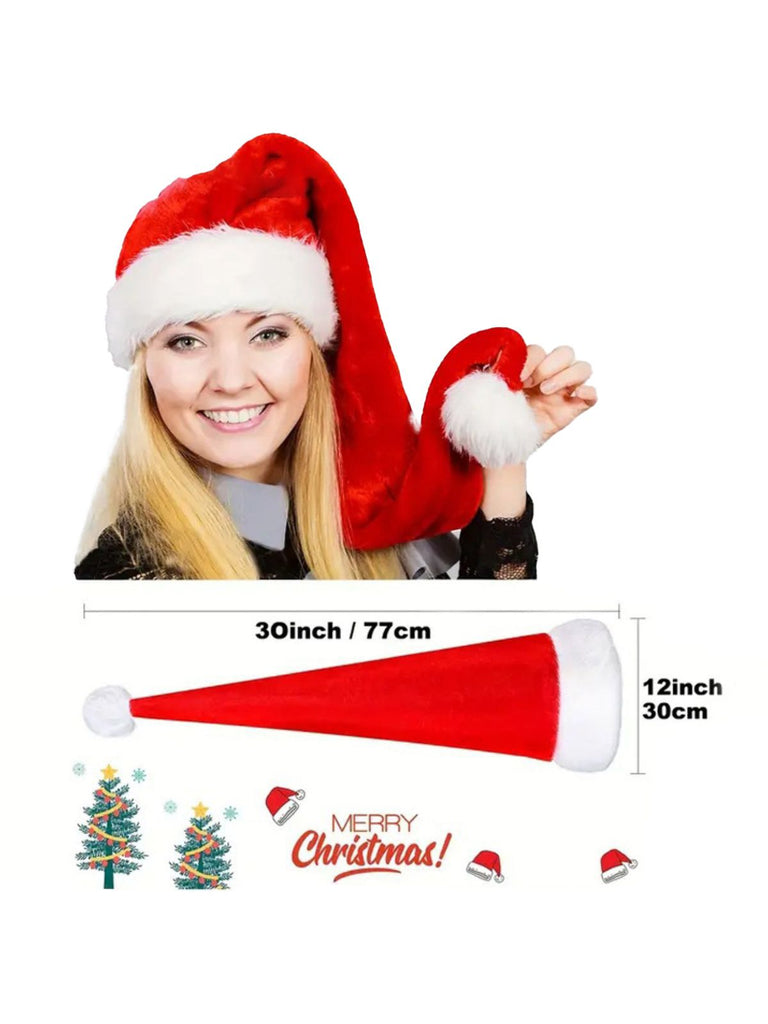 Extended Length Fluffy Christmas Hat
