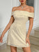 1980s Off-Shoulder Sequined Trumpet Mini Dress
