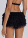 1980s Multi-Layered Lace Ruffled Low-Rise Shorts