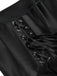 Black 1980s Gothic Strapless Lace Corset Top