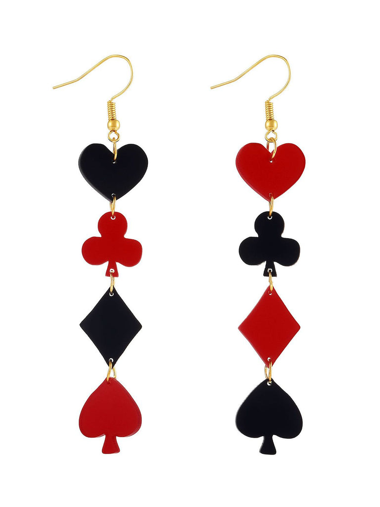 Valentine's Poker Card Suit Combo Earrings