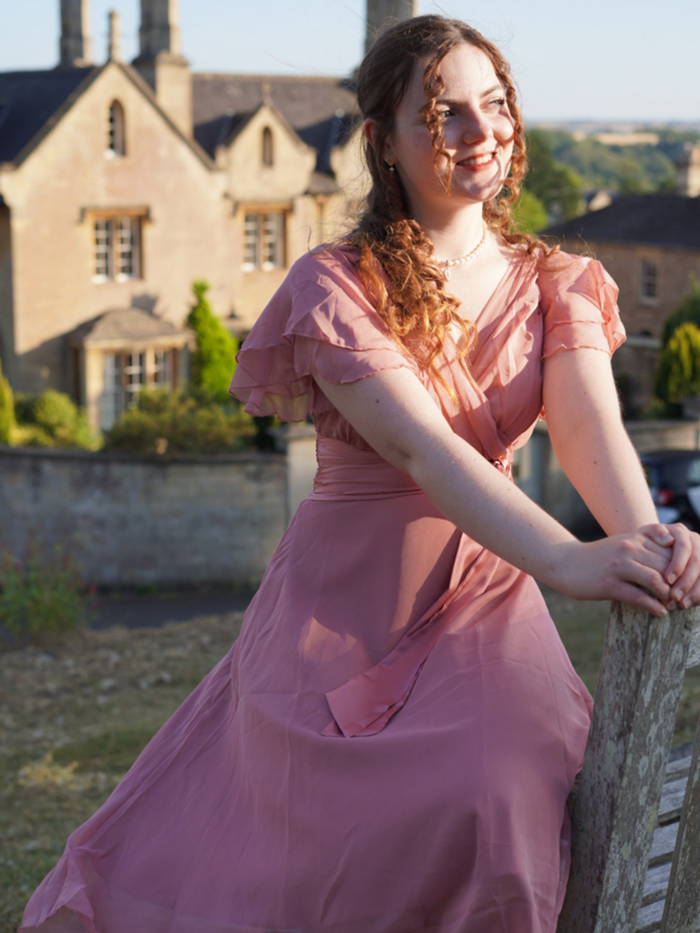 Pink 1950s Satin Belt Tulle Cocktail Dress