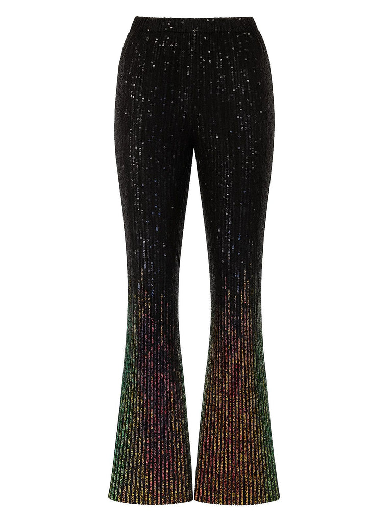 1920s Gradient Sequin Flared Pants