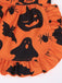 1950s Halloween Pumpkin Ghost Ruffled Dress