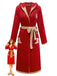1940s Christmas Gingerbread Hooded Flannel Robe