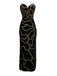 Black 1980s Strapless Sequin Bodycon Dress