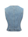 1970s V-Neck Denim Cropped Vest