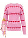 1940s Valentine's Day Heart Knitted Sweater