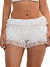 1980s Multi-Layered Lace Ruffled Low-Rise Shorts