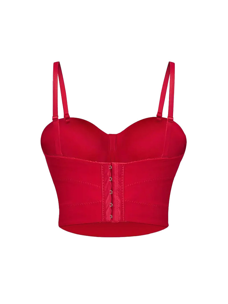1970s Slip Crystal Cropped Bustier Top
