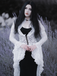 White 1980s Gigot Sleeve Victorian Lace Dress