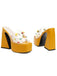 Gem Studded Transparent Chunky Heel Shoes
