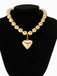 Vintage Pearl Heart Pendant Necklace