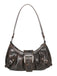 Vintage Leather Buckle Design Shoulder Bag
