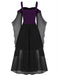 1950s Halloween Witch Transparent Sleeves Strap Dress