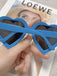 Vintage Curved Heart Frame Sunglasses