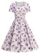 1950s Vintage Floral Swing Dress