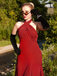 1930s Solid Chiffon Criss Cross Strapless Convertible Dress