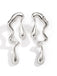 Vintage Liquid Metal Drop Stud Earrings