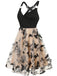 1950s 3D Butterfly Embroidered Patchwork Dress