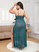 [Plus Size] 1930s Mesh Lace Suspenders Slit Nightgown