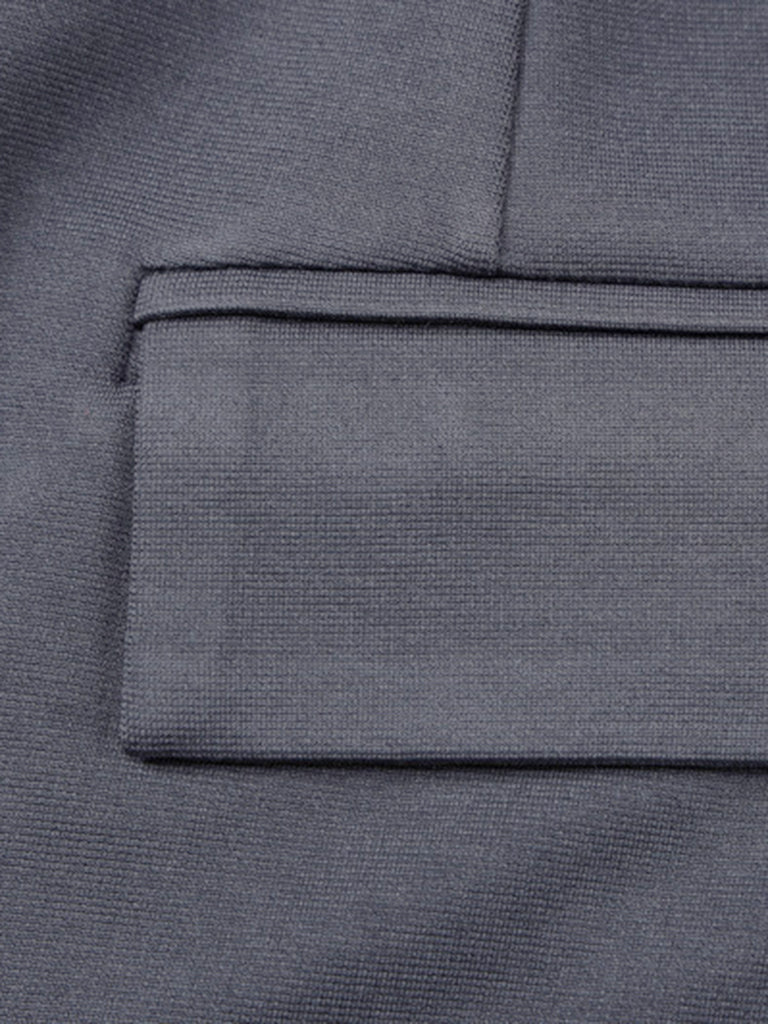 1960s Long Sleeve Faux Pockets Solid Dress