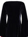 1930s Velvet Bell-Sleeve Wednesday Addams Style Dress
