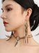 Leather Choker & Feather Dreamcatcher Tassel Earrings Set