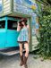 1970s Boho Paisley Halter Deep-V Backless Mini Dress
