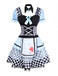 Blue 1960s Alice Puff Sleeve Apron Dress