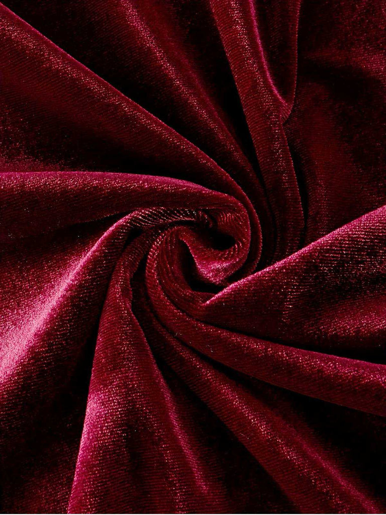 Wine Red 1930s Velvet Corset Formal Dress