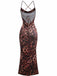1930s Leopard Print Backless Spaghetti Strap Dress