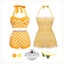 Yellow 1950s Polka Dots Halter Bikini Set