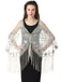 1920s Tassel Sequined Mesh Cape