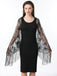 1920s Tassel Sequined Mesh Cape
