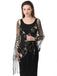 1920s Tassel Sequined Mesh Cape