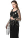 1920s Tassel Sequined Mesh Cape