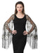 1920s Tassel Sequined Mesh Cape