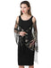 1920s Tassel Sequined Mesh Cape