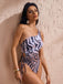 1950s Tiger One-Shoulder Swimsuit & Cover-Up