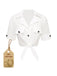 White 1960s Button Pure Cotton Blouse