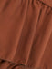 1940s High-Waist Paneled Ruffle Hem Skirt