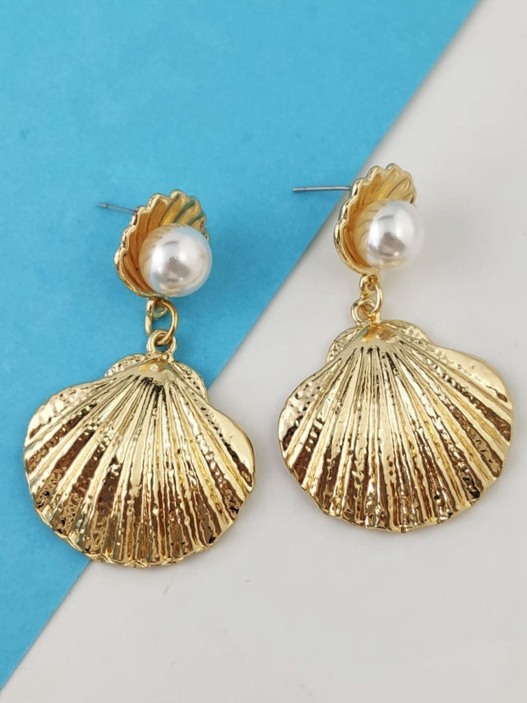 White Pearl Shell Earrings