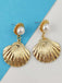 White Pearl Shell Earrings