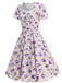 1950s Vintage Floral Swing Dress