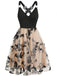 1950s 3D Butterfly Embroidered Patchwork Dress