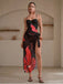 2PCS Black 1950s Floral Swimsuit & Cover-Up
