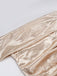 Champagne 1930s Off Shoulder Slit Satin Dress