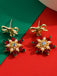Christmas Bell Angel Snowflake Dangle Earrings